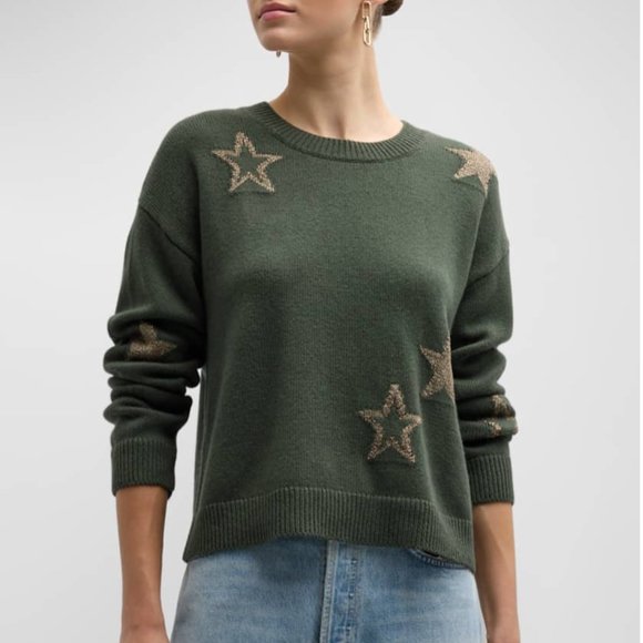 NWT Rails Perci Sweater in Olive Gold Stars. Size XS